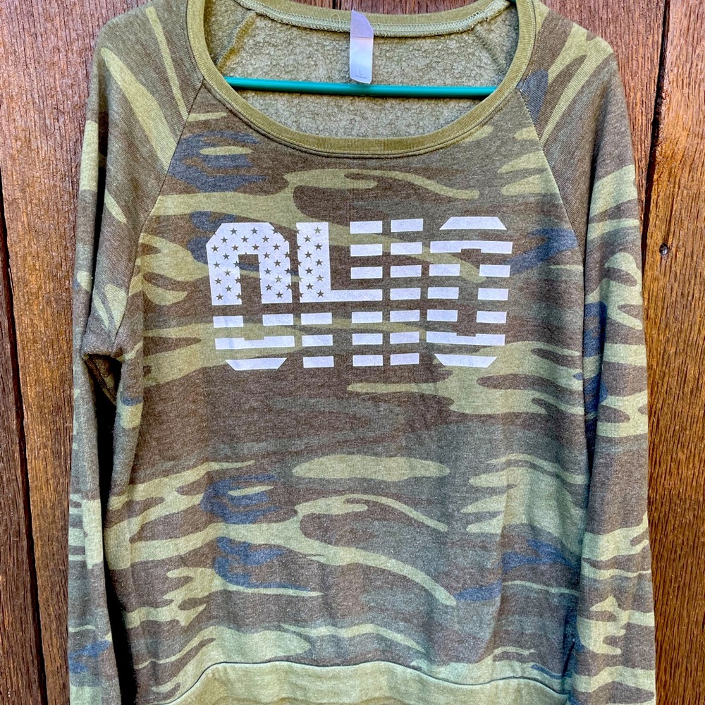 Camo Ohio is Home Large Crewneck Sweater